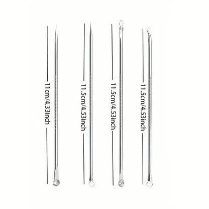 4-Piece Set: Blackhead Remover Tool for Blackheads, Acne and Dark Spots