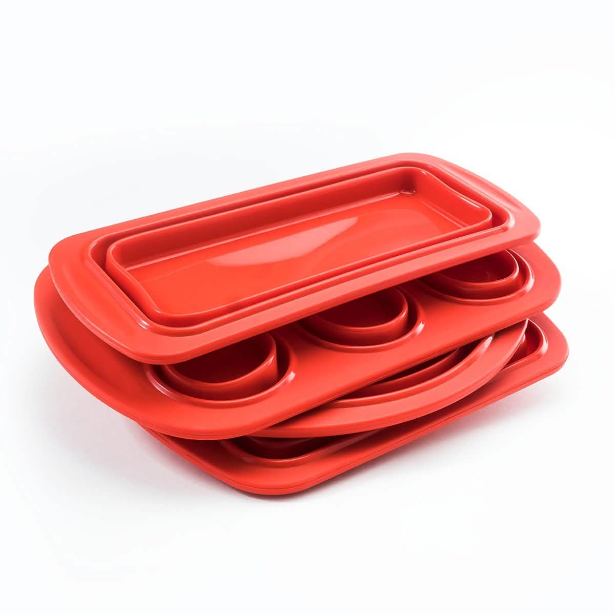 4-Piece Set: Collapsible Silicone Bakeware