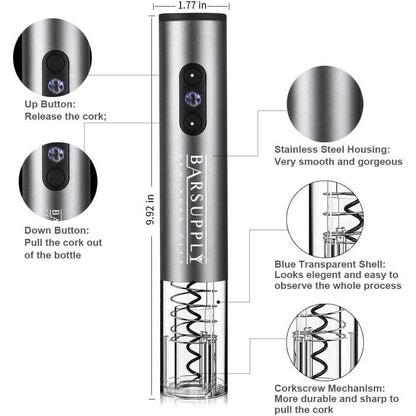 4-Piece Set: Electric Wine Bottle Opener