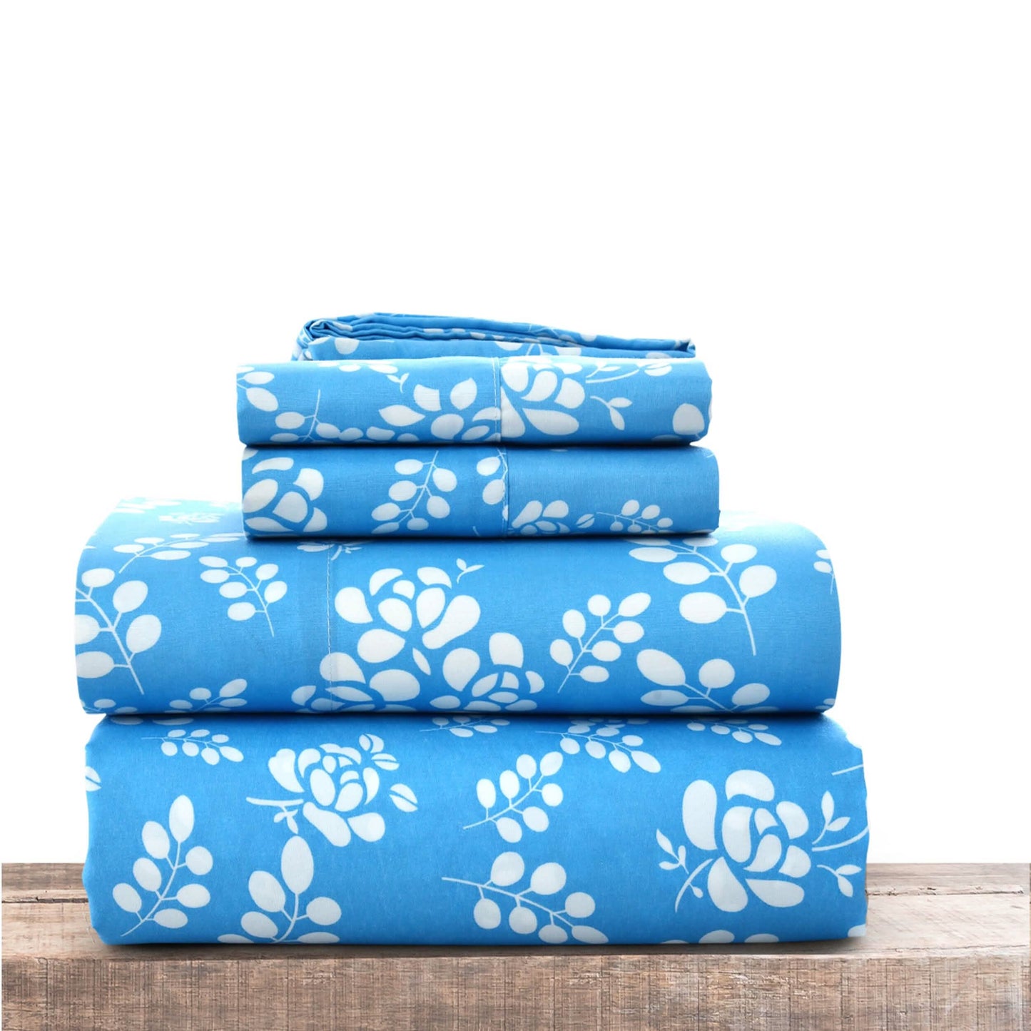 4-Piece Set: Floral Sheets Set Hypoallergenic Microfiber Ultra Soft Bed Sheets