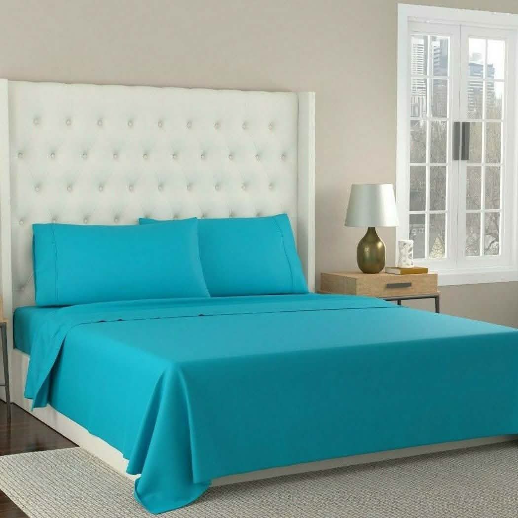 4-Piece Set: Kathy Ireland 300 Thread Count 100% Organic Cotton Percale