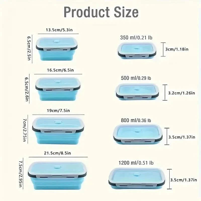 4-Piece Set: Plastic Food Storage Containers With Lids
