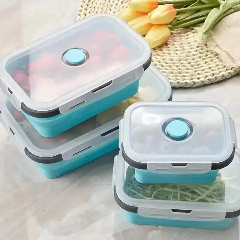 4-Piece Set: Plastic Food Storage Containers With Lids