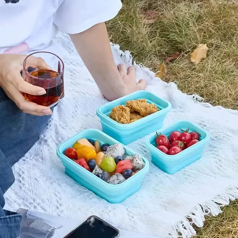 4-Piece Set: Plastic Food Storage Containers With Lids