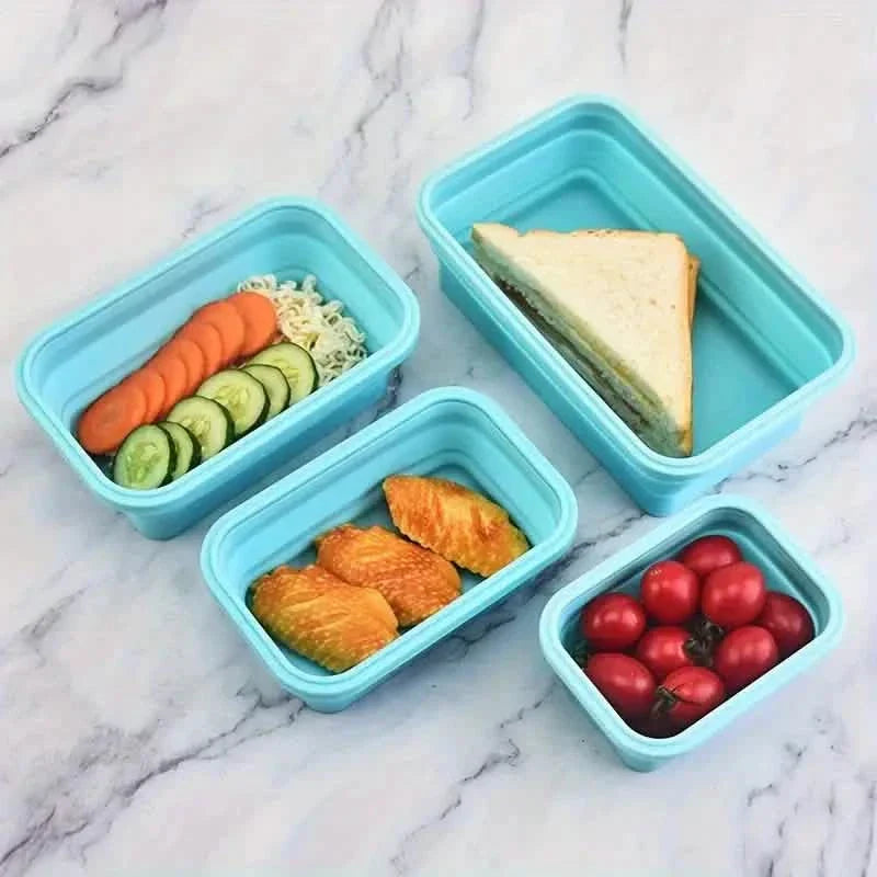 4-Piece Set: Plastic Food Storage Containers With Lids
