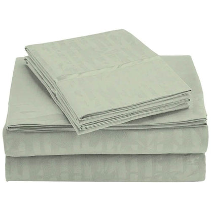 4-Piece Set: Super-Soft 1600 Series Bamboo Embossed Bed Sheet