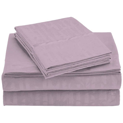 4-Piece Set: Super-Soft 1600 Series Bamboo Embossed Bed Sheet