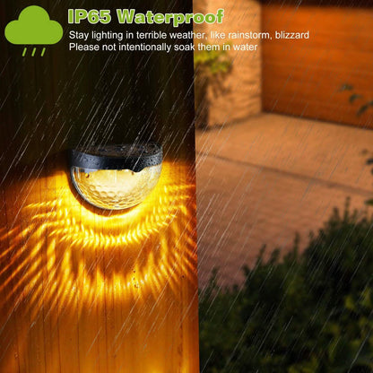4-Piece: Solar Fence Outdoor Lights