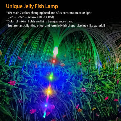 4-Piece: Solar Powered Jellyfish Lights