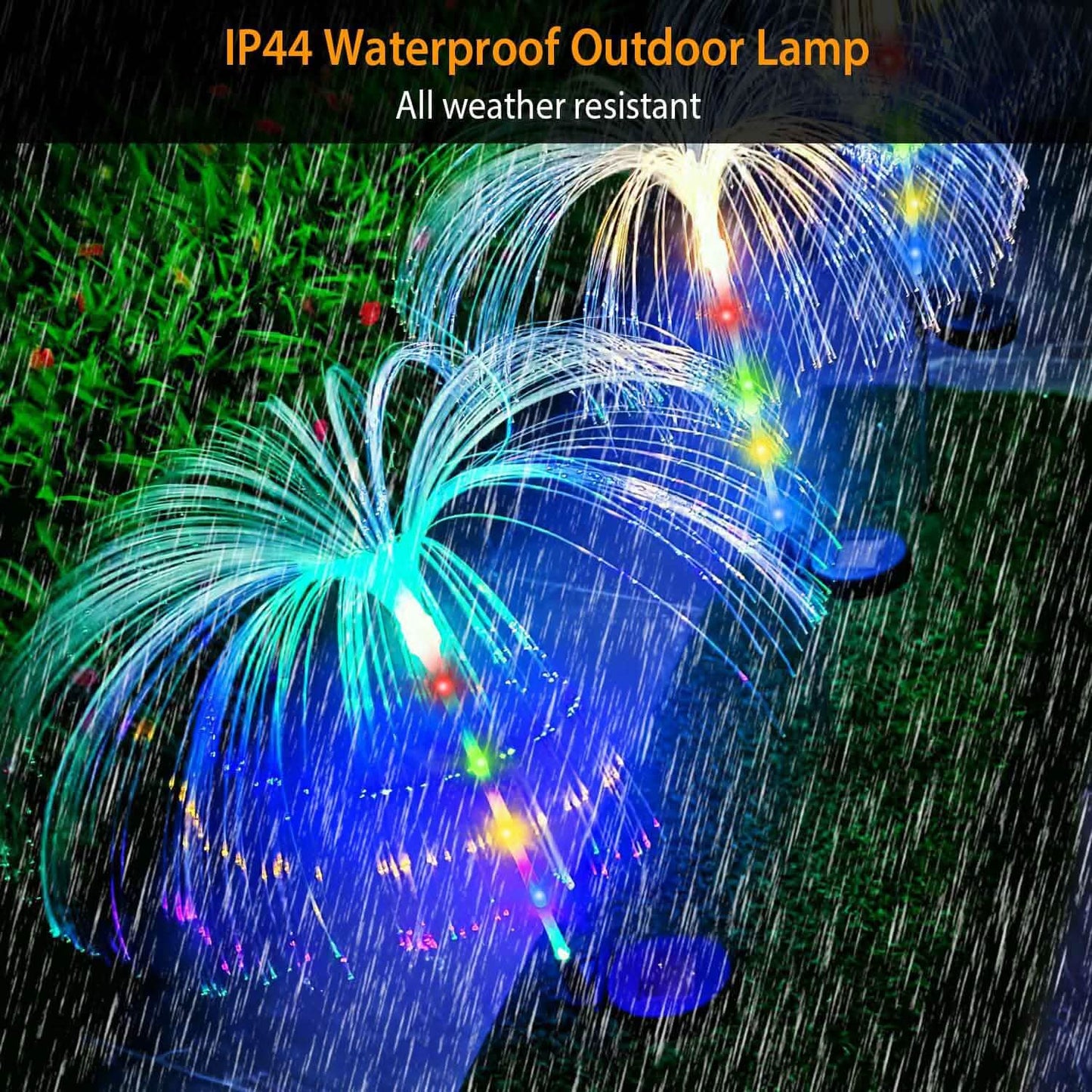 4-Piece: Solar Powered Jellyfish Lights