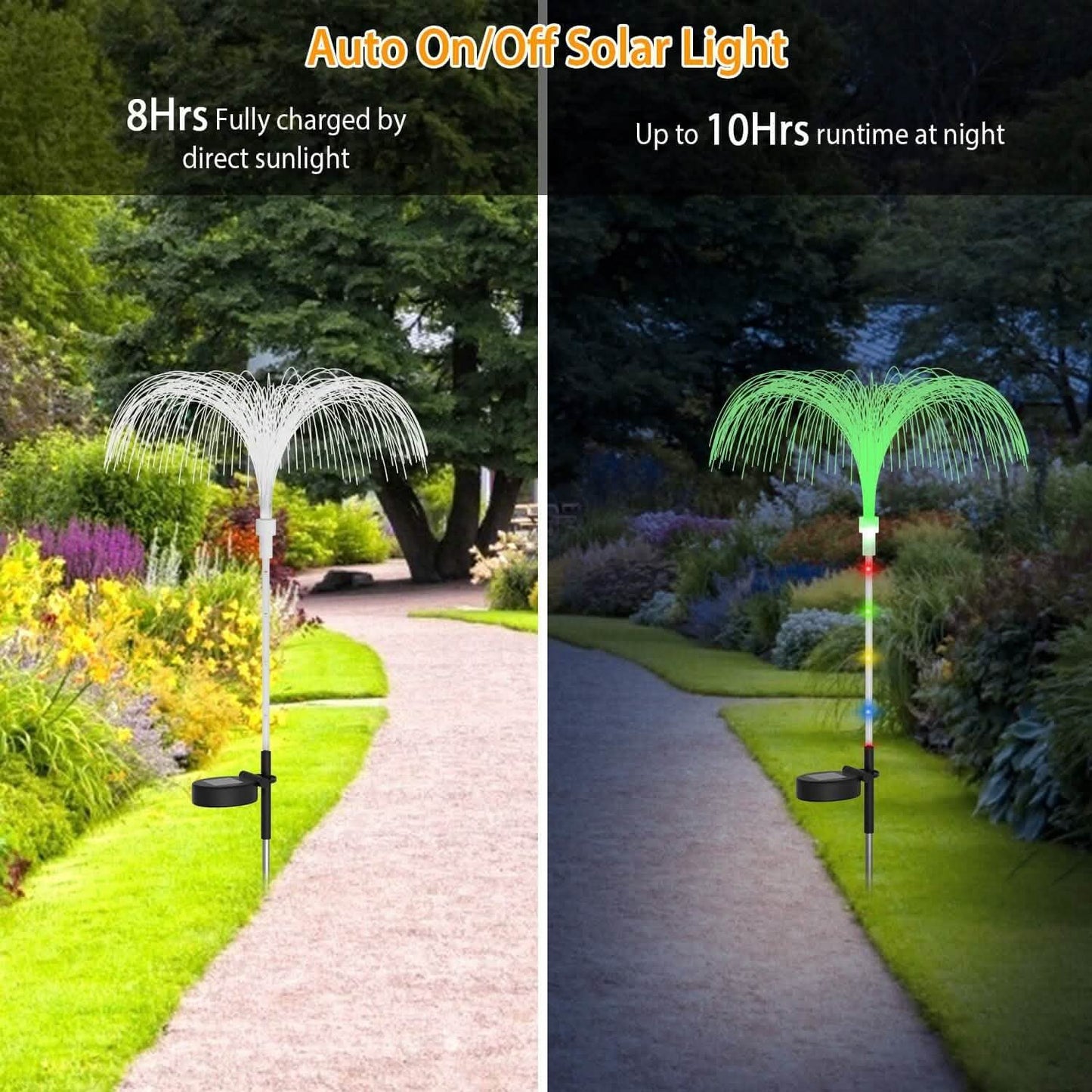 4-Piece: Solar Powered Jellyfish Lights