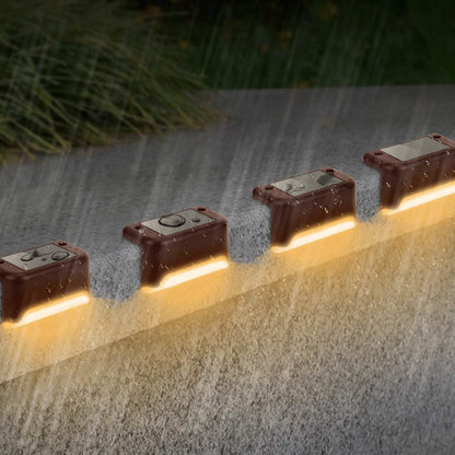 4-Piece: Solar Powered LED Step Lights