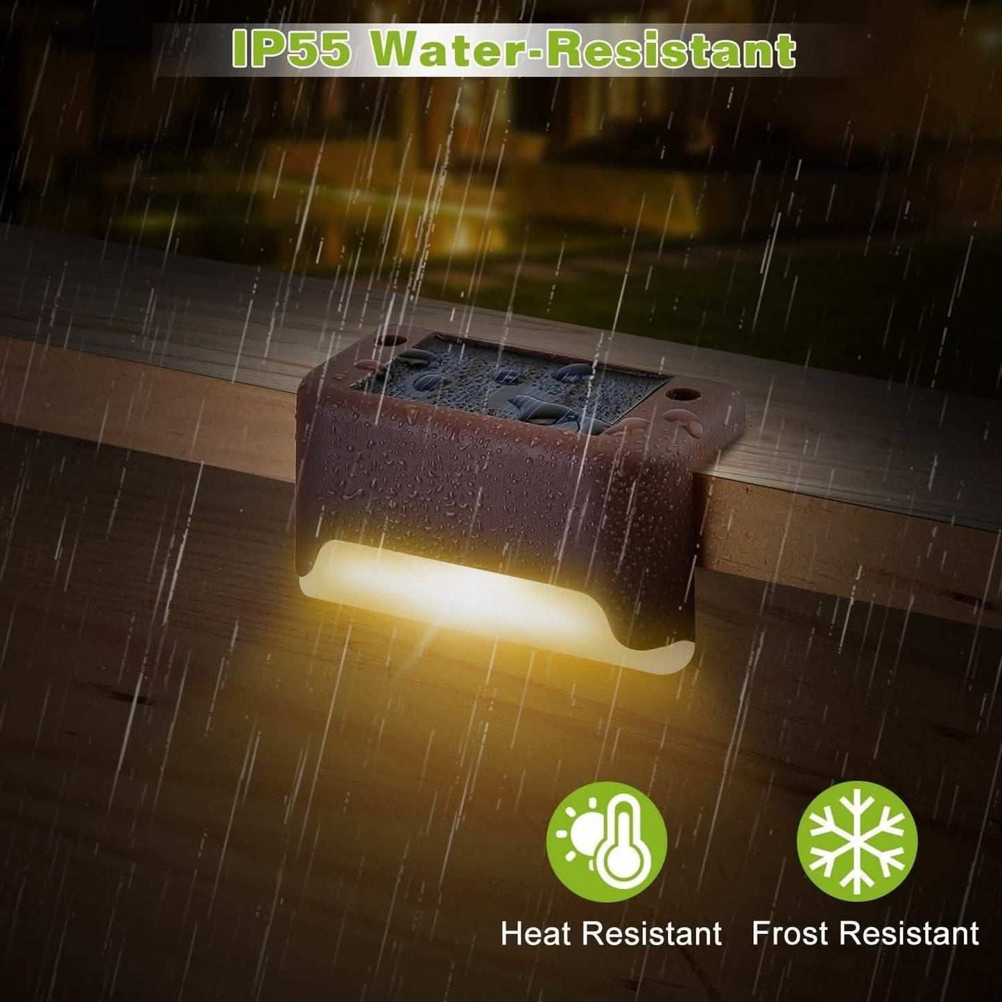 4-Piece: Solar Powered LED Step Lights