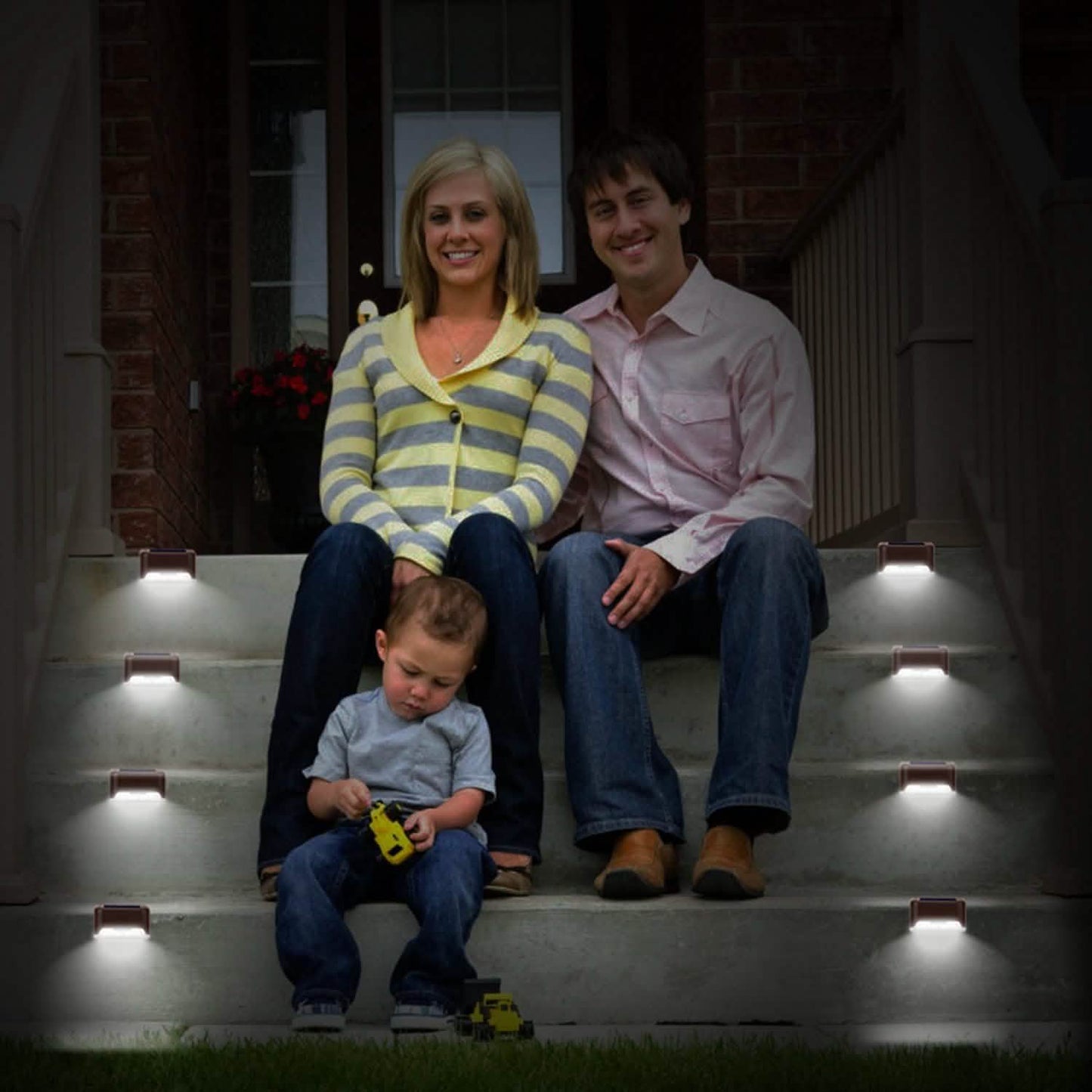 4-Piece: Solar Powered LED Step Lights