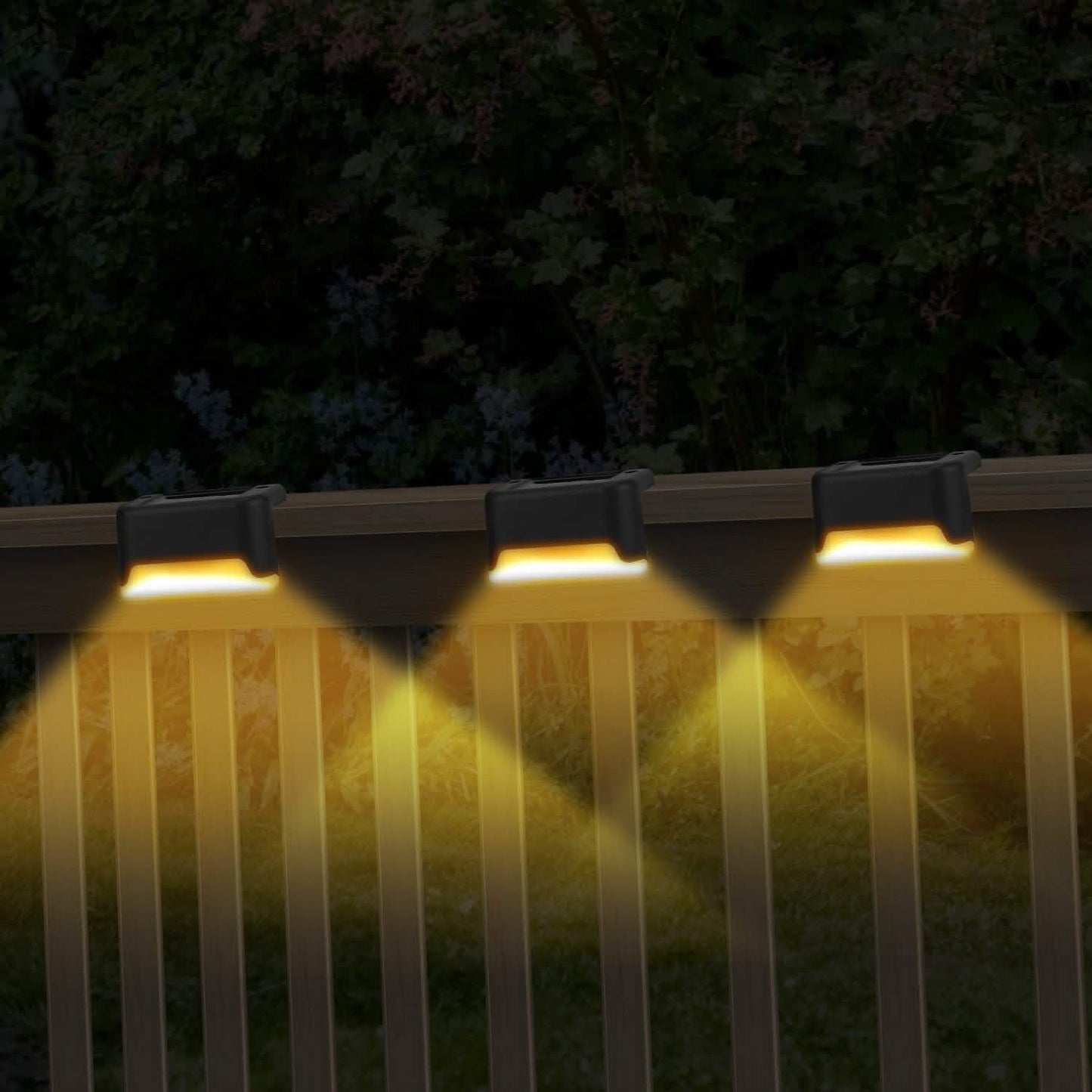 4-Piece: Solar Powered LED Step Lights