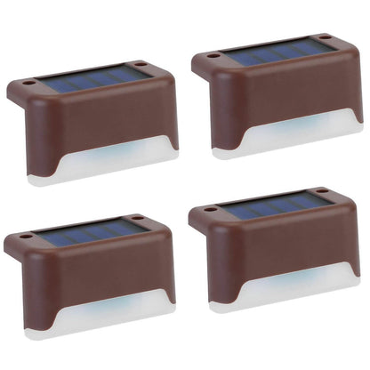 4-Piece: Solar Powered LED Step Lights