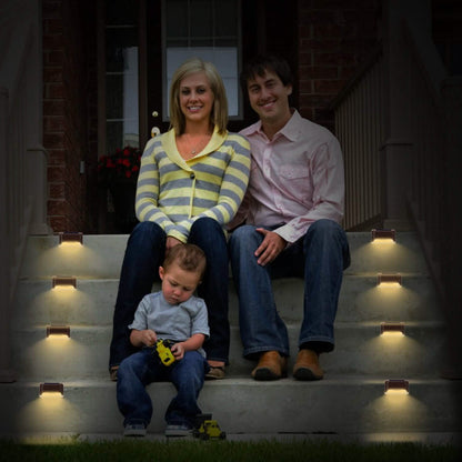 4-Piece: Solar Powered LED Step Lights