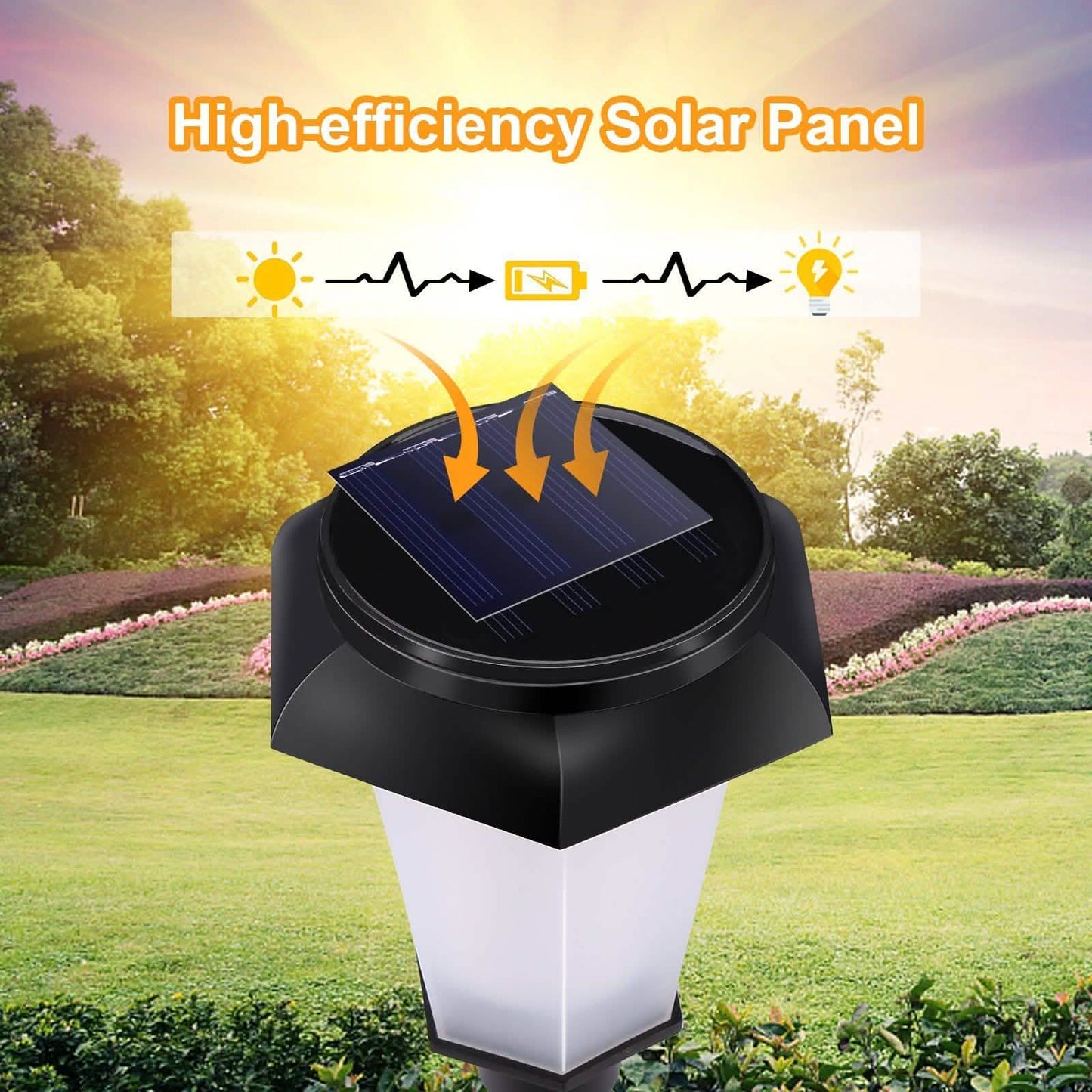 4-Piece: Solar Torch Outdoor Light with Flickering Flame