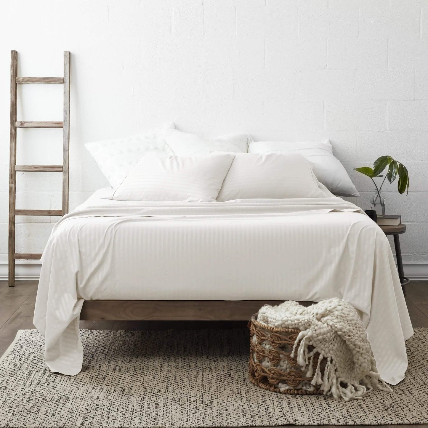 4-Piece Striped Embossed Sheet Set