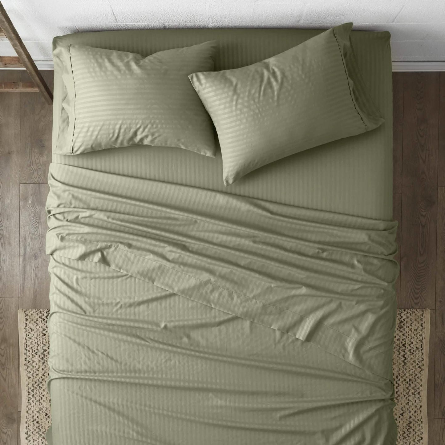 4-Piece Striped Embossed Sheet Set
