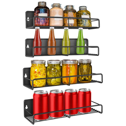 4-Piece: Strong Magnetic Spice Rack Organizer