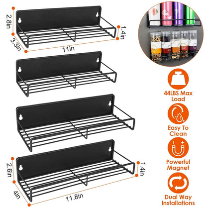 4-Piece: Strong Magnetic Spice Rack Organizer