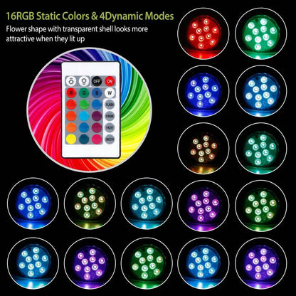 4-Piece: Submersible RGB LED Lights
