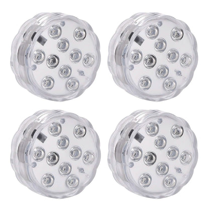 4-Piece: Submersible RGB LED Lights