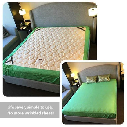 4-Piece: Triangle Bed Sheet Holder Fastener Grippers Clips Suspender Strap