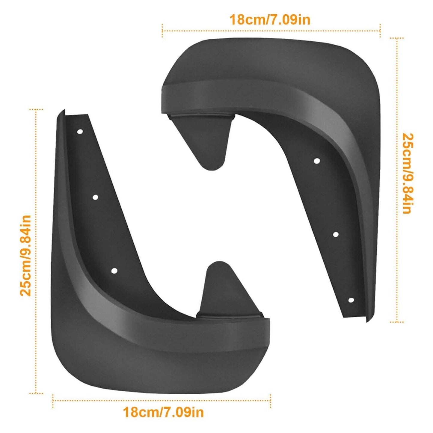 4-Piece: Universal Fit Car Mudguard Flaps
