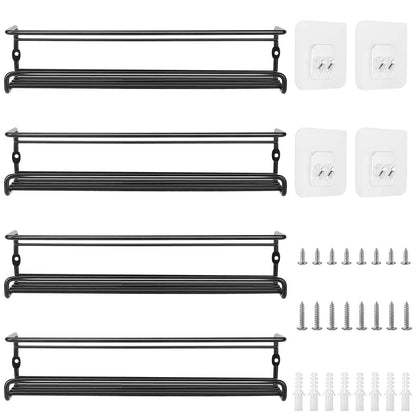 4-Piece: Wall Mount Spice Racks