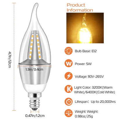 4-Pieces: 5W E12 Candelaria Bulbs