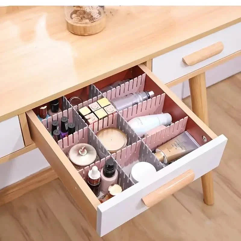 4-Pieces: Adjustable Grid Drawer Dividers