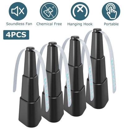 4-Pieces: Fly Repellent Fan Table Top Battery Powered Bug Deterrent