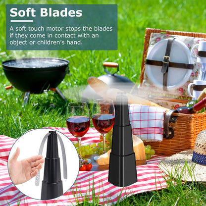 4-Pieces: Fly Repellent Fan Table Top Battery Powered Bug Deterrent