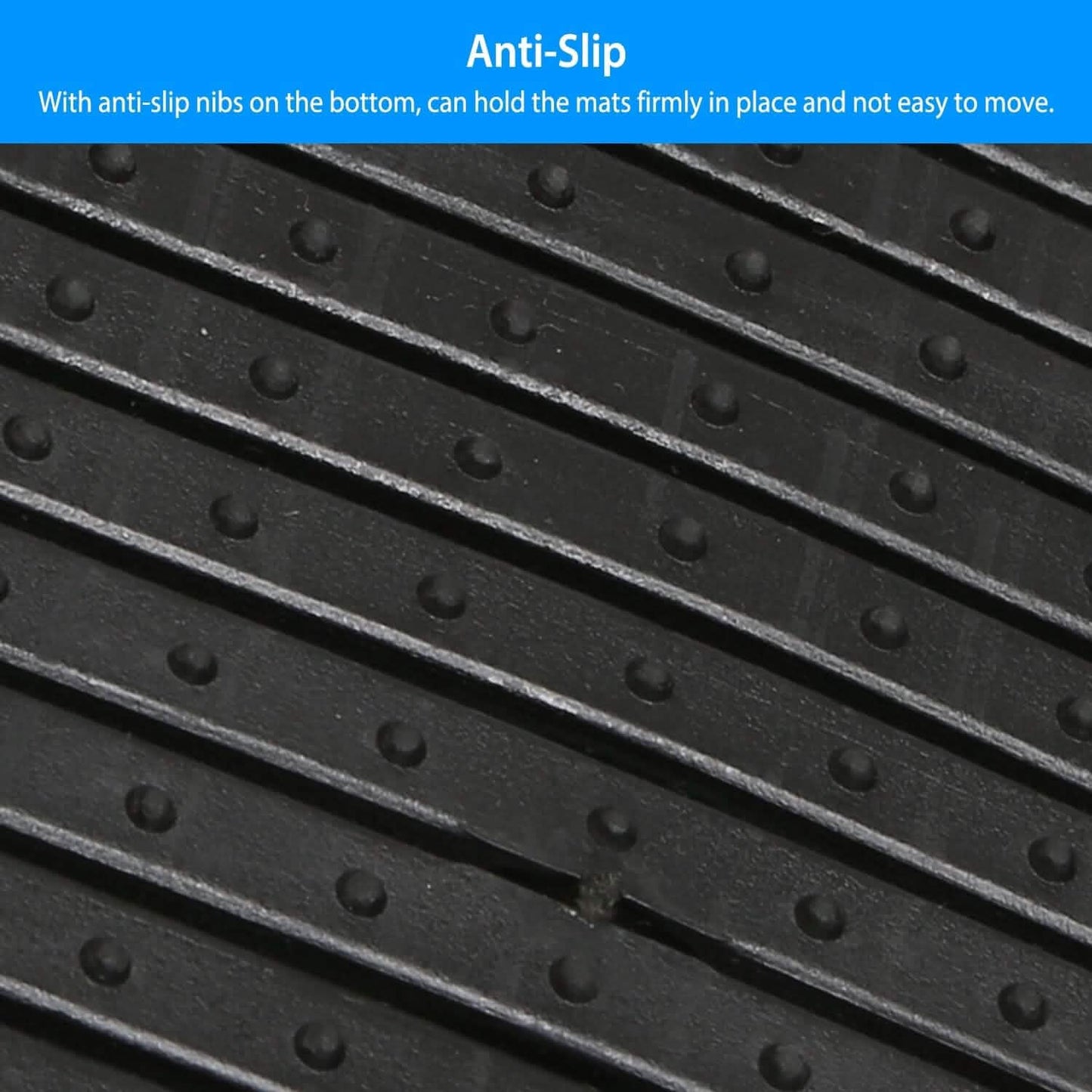 4-Pieces: Heavy Duty PVC Rubber Automotive Floor Mats with Trimmable Design