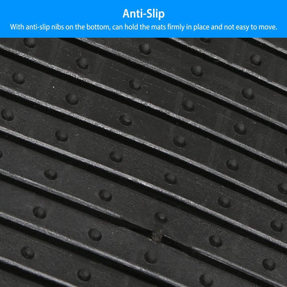 4-Pieces: Heavy Duty PVC Rubber Automotive Floor Mats with Trimmable Design