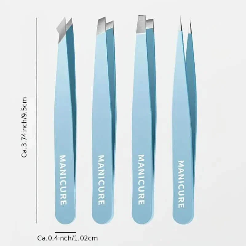 4-Pieces: High-Quality Eyebrow Tweezer