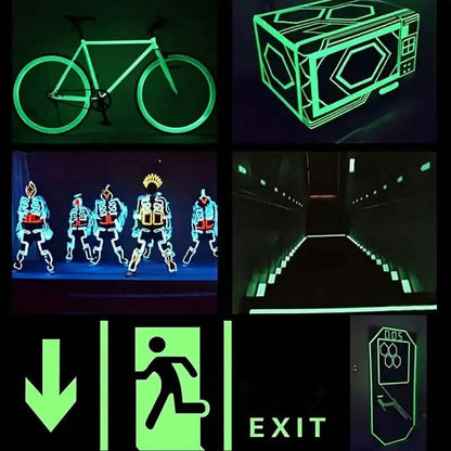 4-Pieces: Luminous Fluorescent Adhesive Tapes