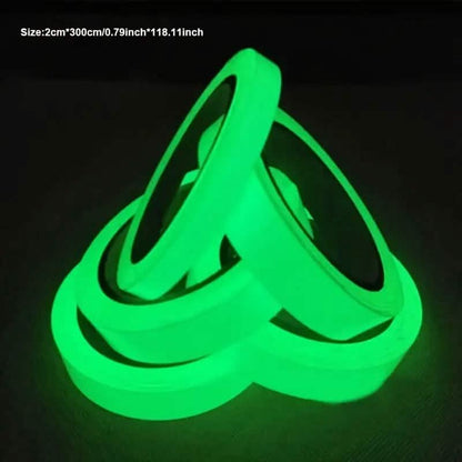 4-Pieces: Luminous Fluorescent Adhesive Tapes