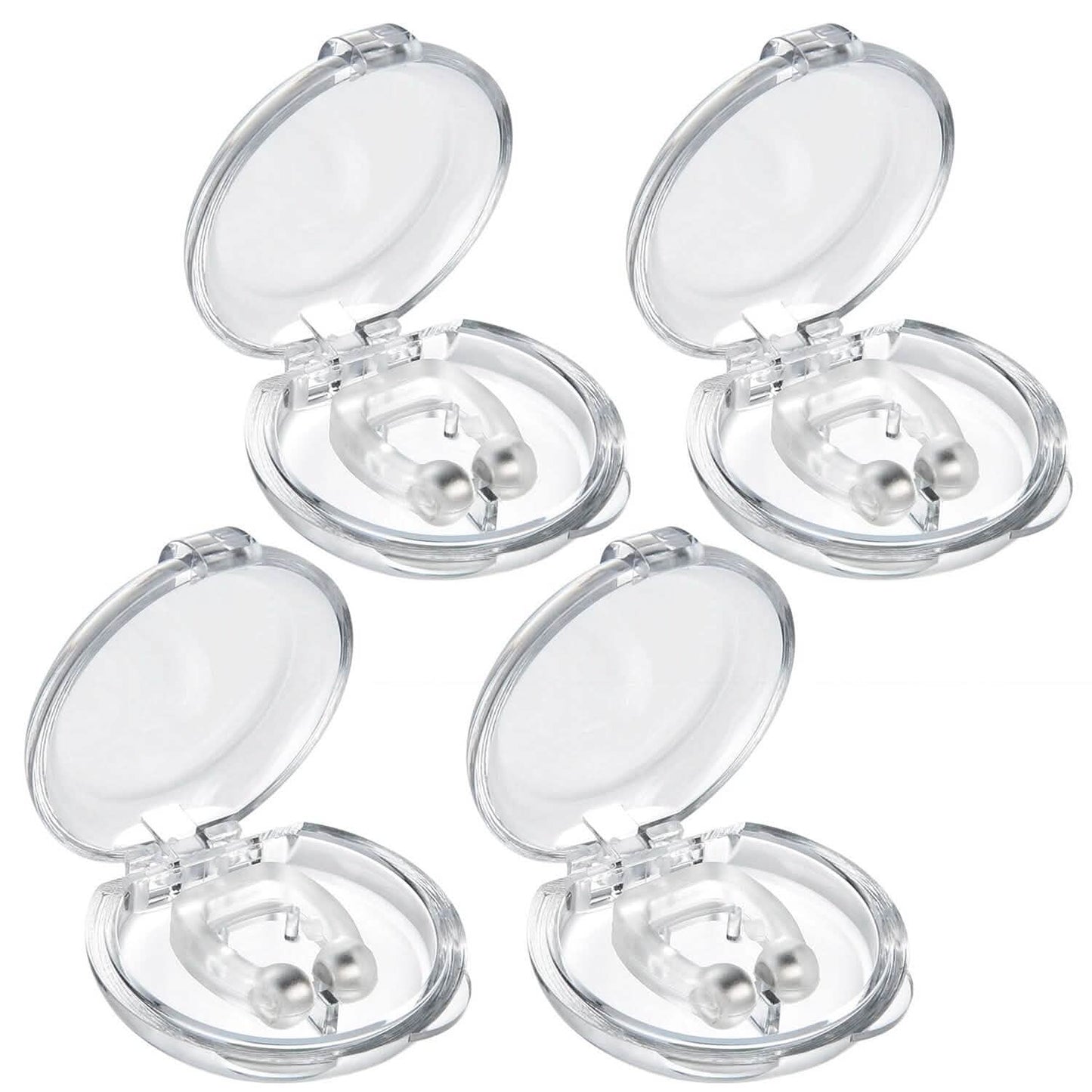 4-Pieces: Magnetic Nose Clip Anti Snoring Device