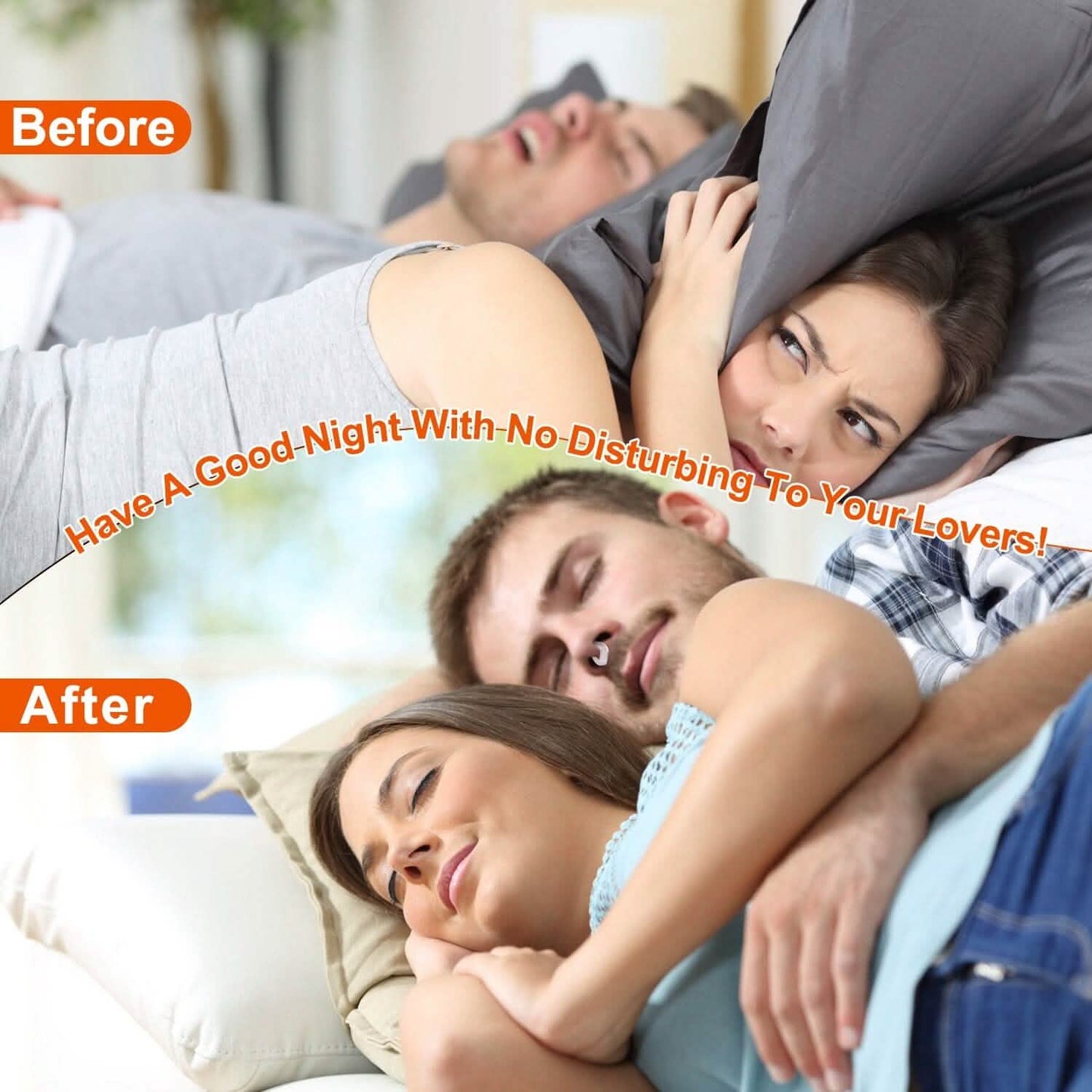 4-Pieces: Magnetic Nose Clip Anti Snoring Device