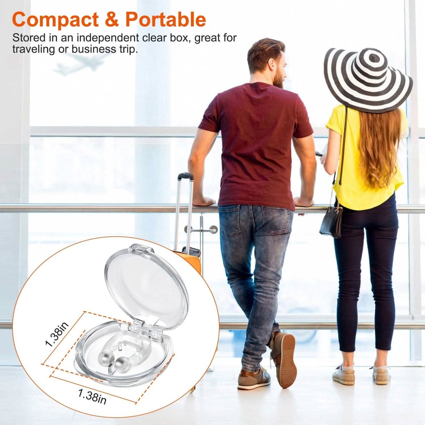 4-Pieces: Magnetic Nose Clip Anti Snoring Device