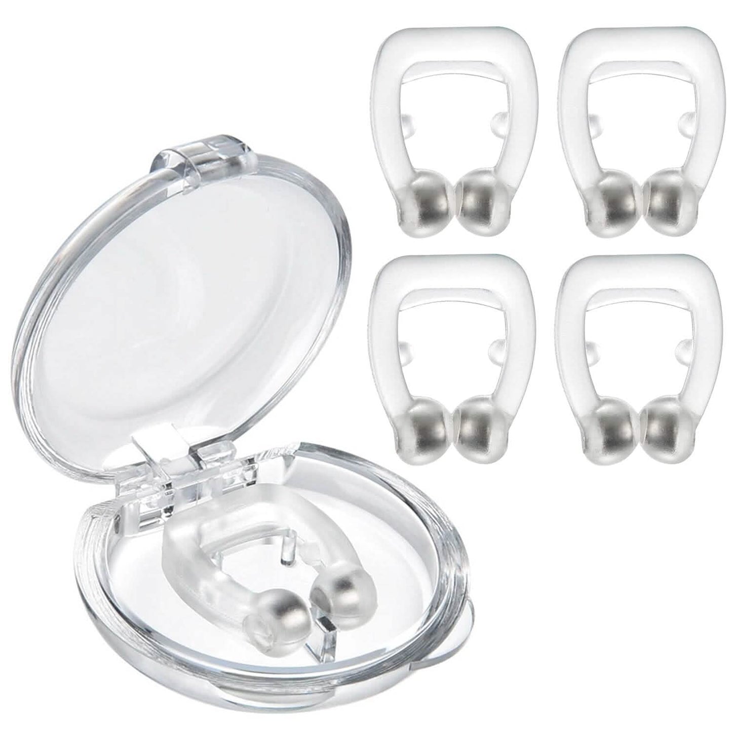 4-Pieces: Magnetic Nose Clip Anti Snoring Device