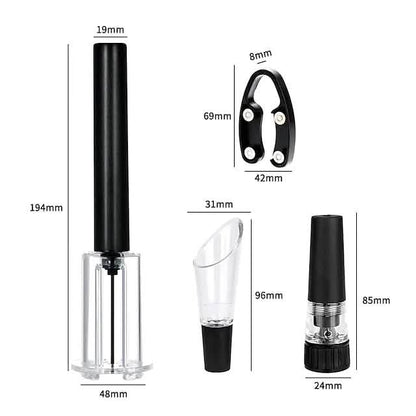 4-Pieces Set: Air Pump Wine Bottle Opener