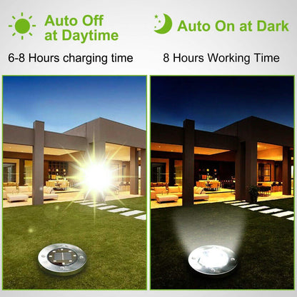 4-Pieces: Solar Powered Ground Light