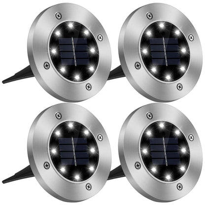 4-Pieces: Solar Powered Ground Light