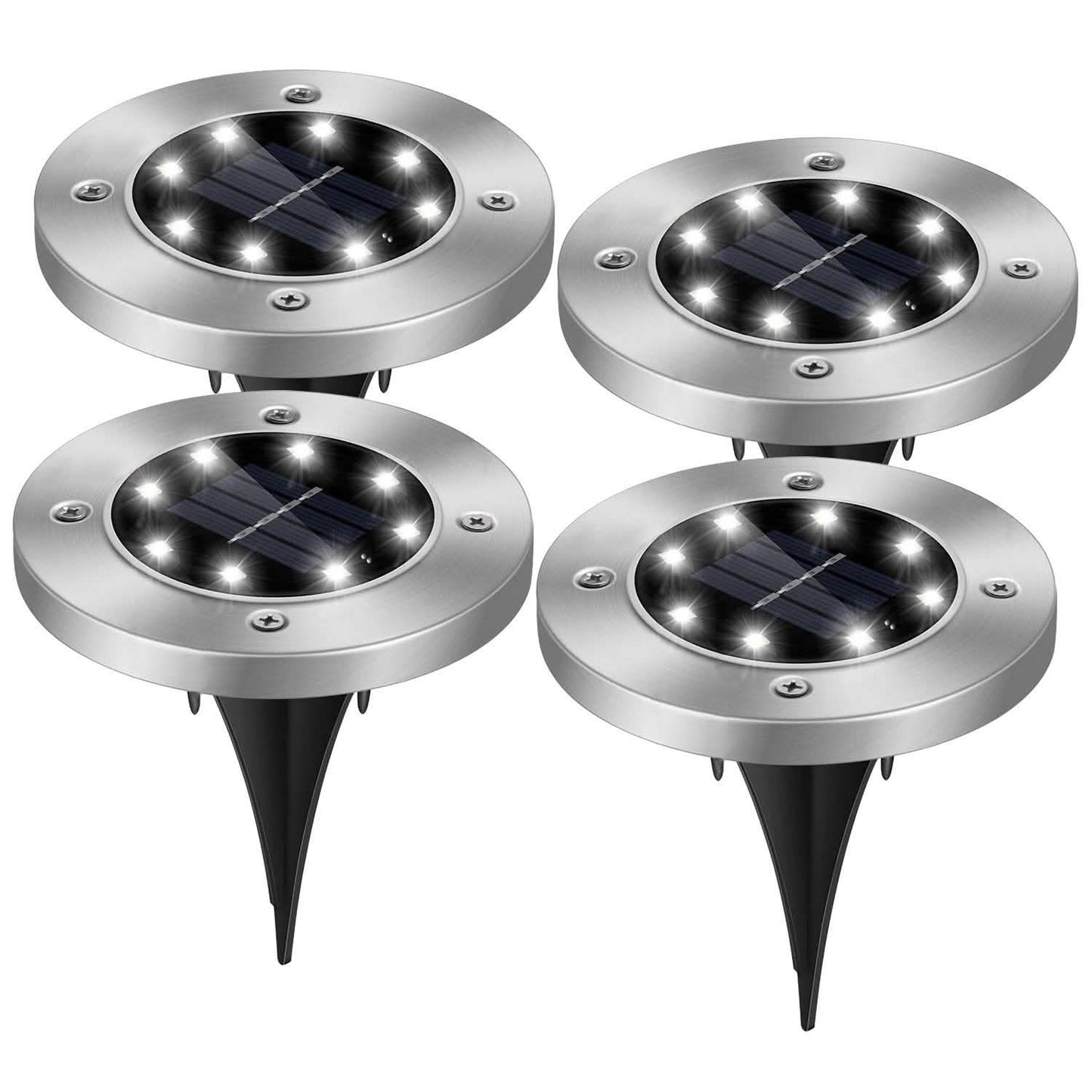 4-Pieces: Solar Powered Ground Light