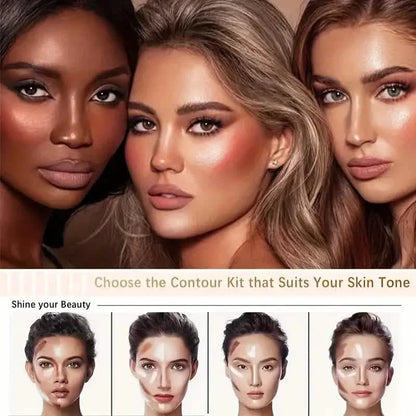 4-Pieces: Ultimate Cream Contour Kit - Seamless Blending Sticks with Highlighter, Blush & Bronzer