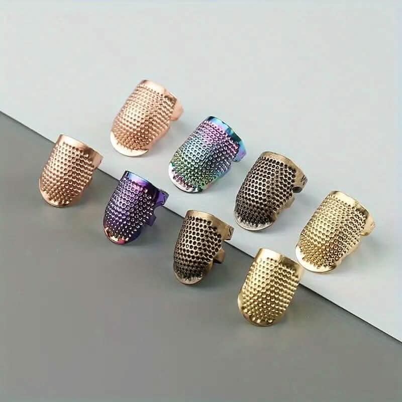 4-Pieces: Vintage Bronze Sewing Thimbles